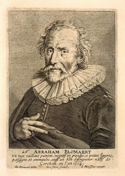 Portrait of Abraham Bloemaert, Engraved by Johannes Meyssens by Hendrick Bloemaert